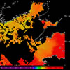 AVHRR sea surface temperature 2014-10-21 – 2014-10-27