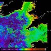 MODIS chlorophyll OC5 2014-10-07 – 2014-10-13