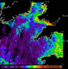 MODIS chlorophyll OC5 2014-07-08 – 2014-07-14