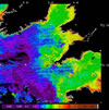 MODIS chlorophyll OC5 2014-09-09 – 2014-09-15