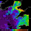 MODIS chlorophyll OC5 2014-06-24 – 2014-06-30