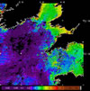 MODIS chlorophyll OC5 2014-09-30 – 2014-10-06